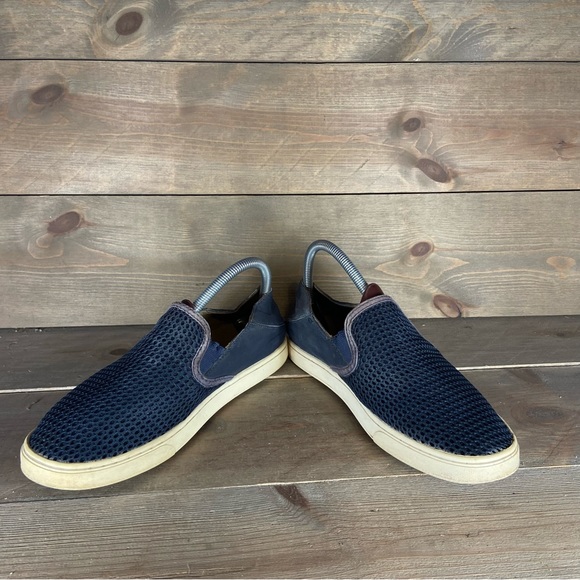 olukai pehuea womens size 7.5 shoes blue mesh slip on comfort sneakers - Picture 3 of 8
